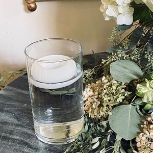 Set 4 Cylinder Vase clear 6” l